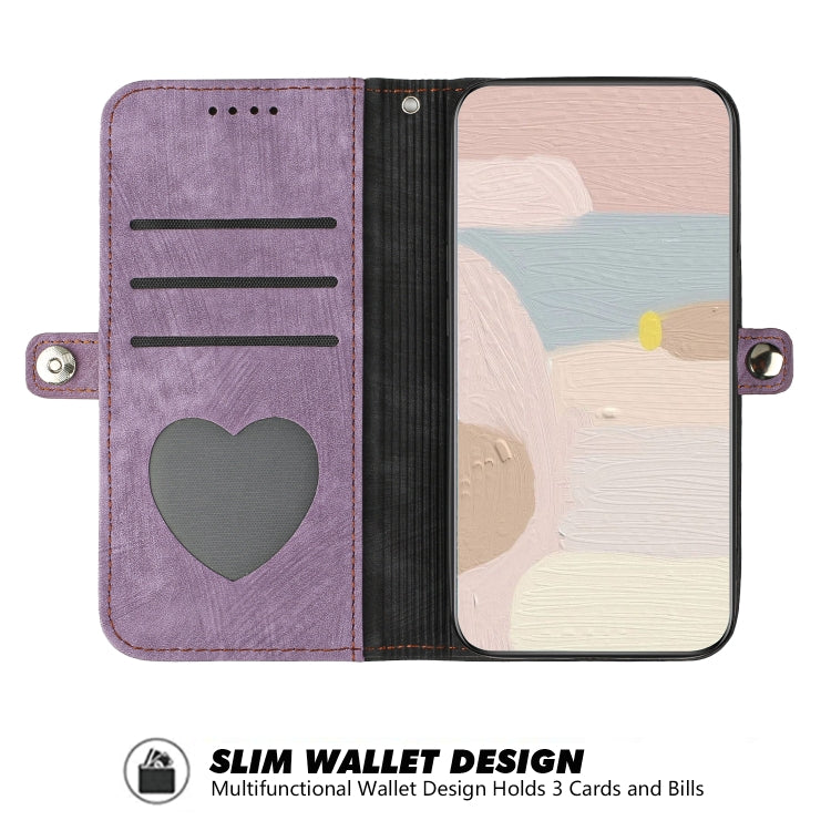For iPhone 13 mini Side Buckle Double Fold Hand Strap Leather Phone Case