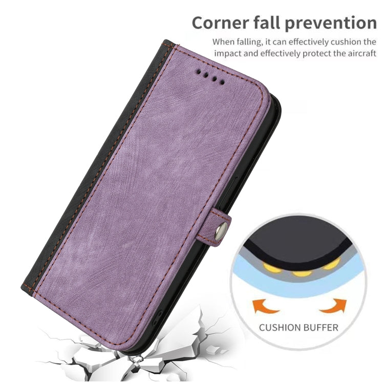 For iPhone 13 mini Side Buckle Double Fold Hand Strap Leather Phone Case