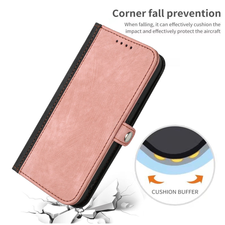For iPhone 13 mini Side Buckle Double Fold Hand Strap Leather Phone Case