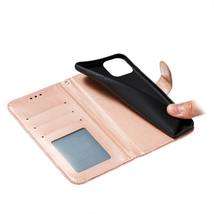 For iPhone 14 / 13 Lace Flower Embossing Flip Leather Phone Case