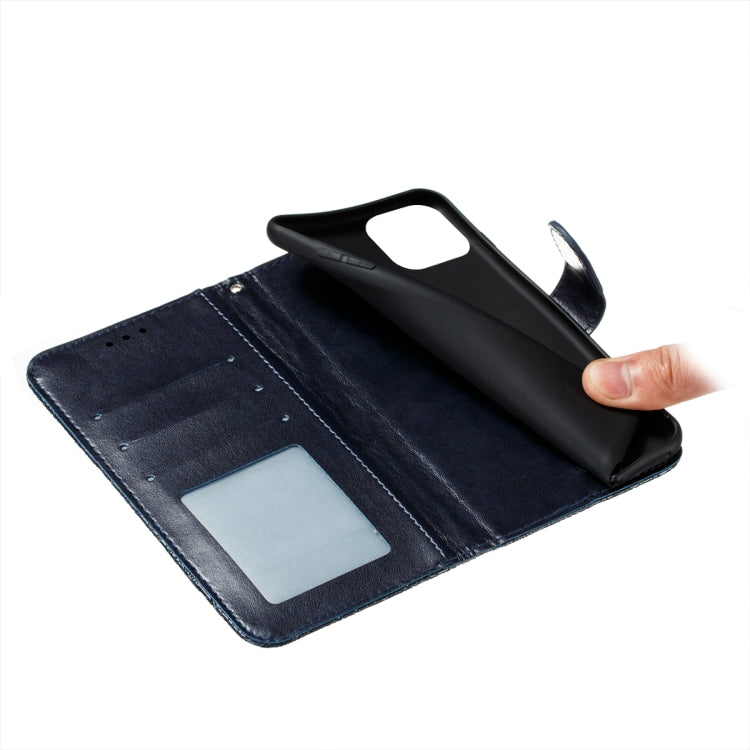 For iPhone 14 / 13 Lace Flower Embossing Flip Leather Phone Case