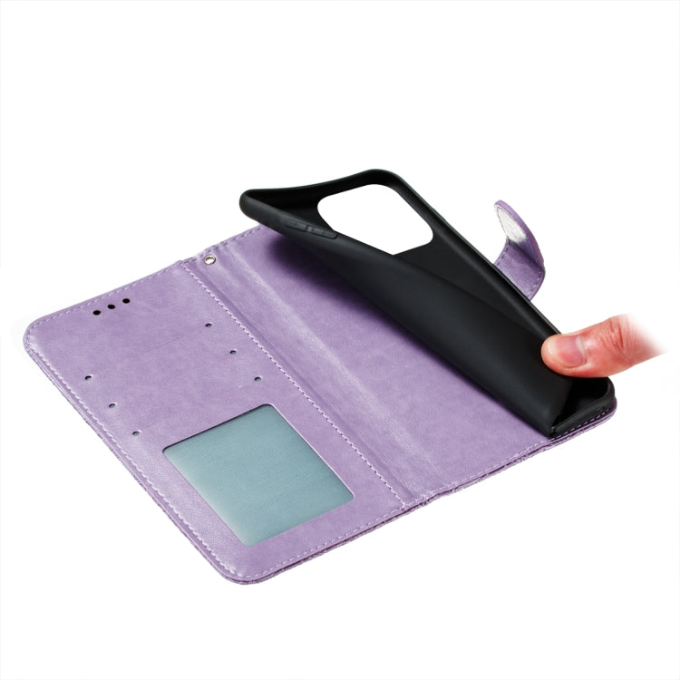For iPhone 14 Pro Lace Flower Embossing Flip Leather Phone Case
