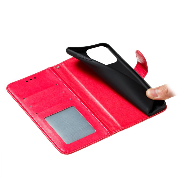 For iPhone 14 Pro Lace Flower Embossing Flip Leather Phone Case