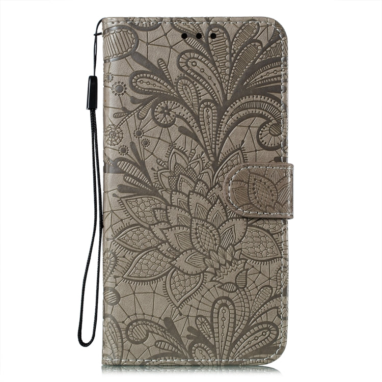 For iPhone 14 Pro Max Lace Flower Embossing Flip Leather Phone Case