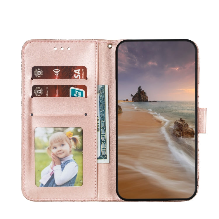 For iPhone 14 Pro Max Lace Flower Embossing Flip Leather Phone Case