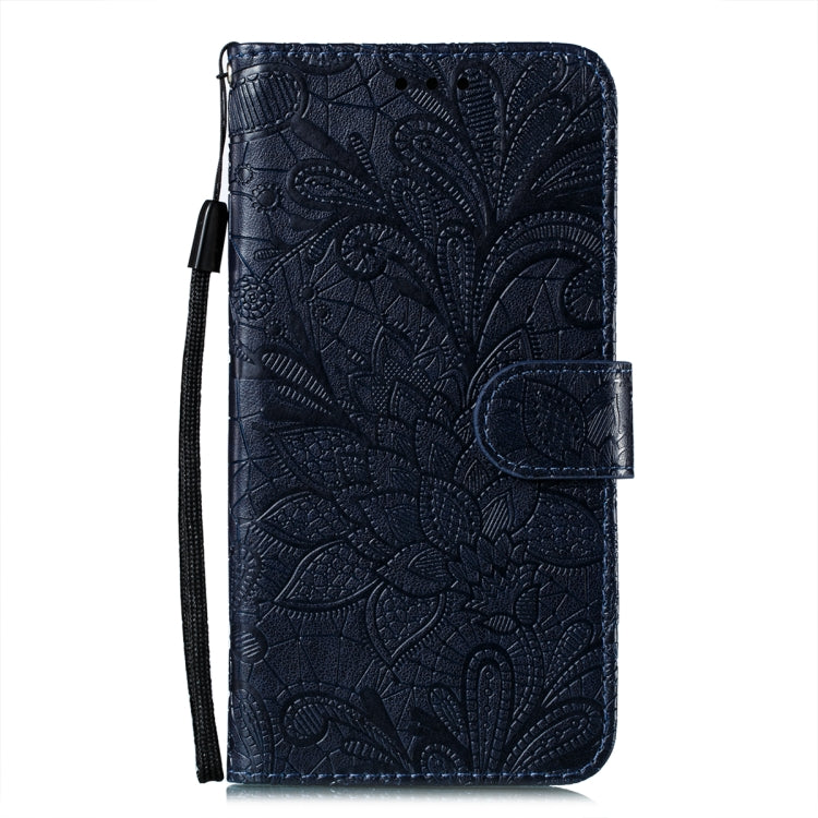 For iPhone 14 Pro Max Lace Flower Embossing Flip Leather Phone Case
