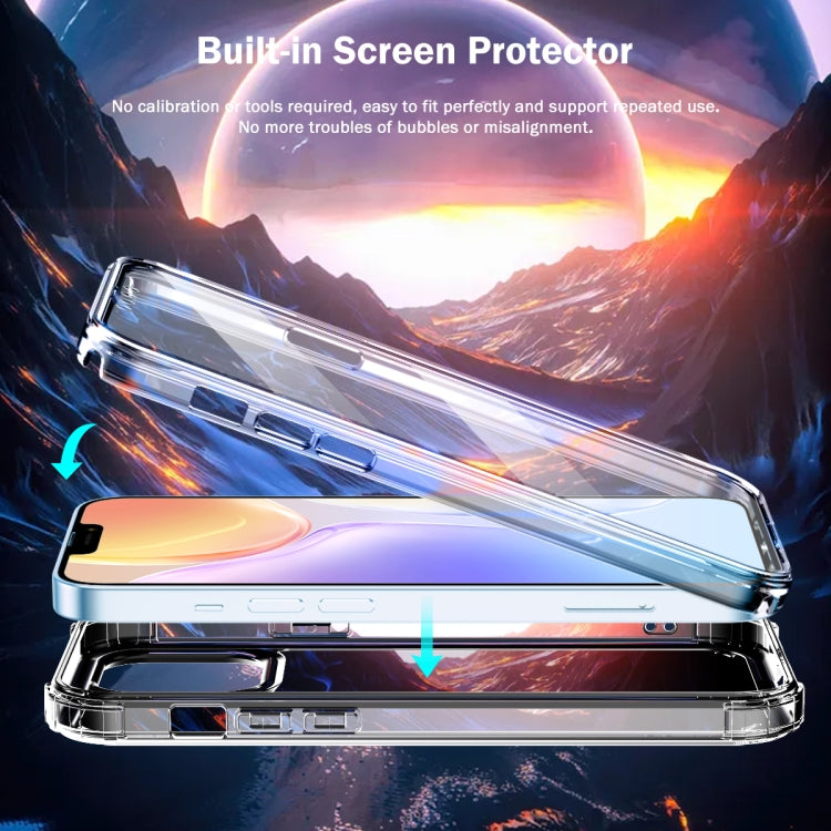 For iPhone 14 360 Full Body Clear Four Corner Airbags Phone Case(Transparent)