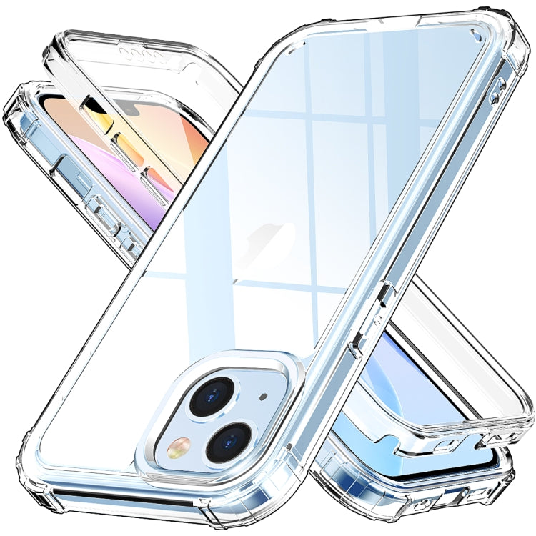 For iPhone 14 Plus 360 Full Body Clear Four Corner Airbags Phone Case(Transparent)