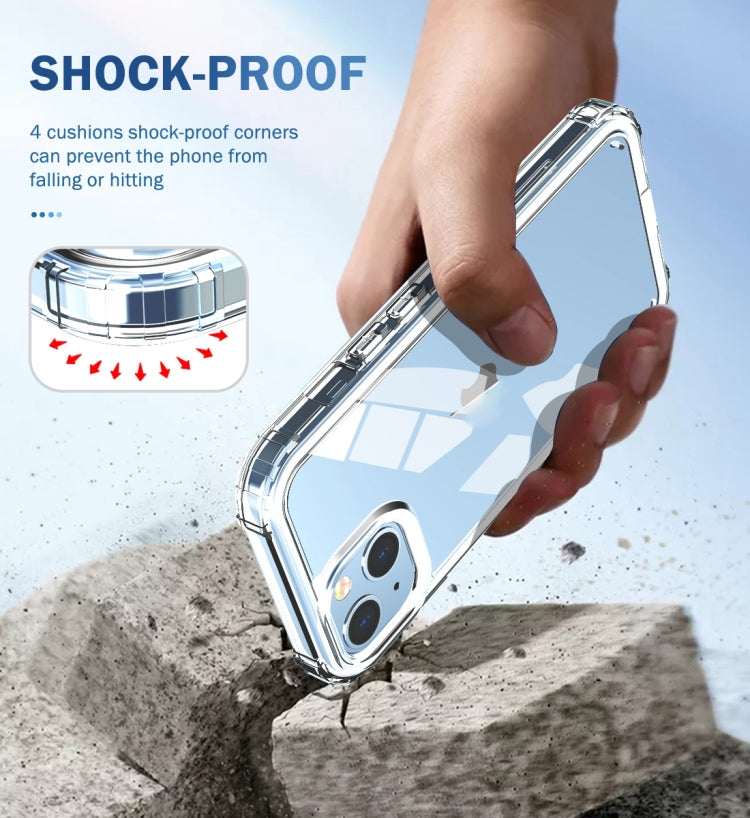 For iPhone 14 Plus 360 Full Body Clear Four Corner Airbags Phone Case(Transparent)