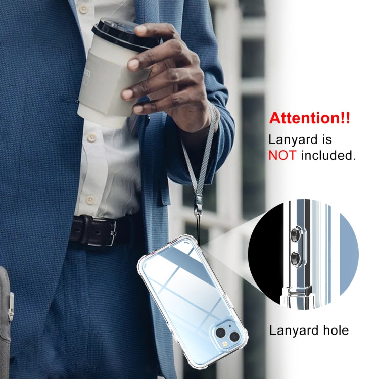 For iPhone 14 Plus 360 Full Body Clear Four Corner Airbags Phone Case(Transparent)