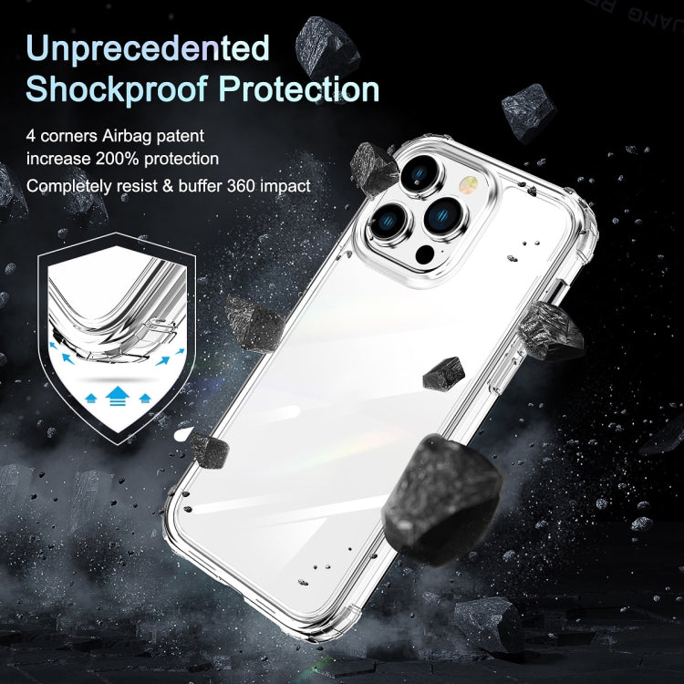 For iPhone 14 Pro 360 Full Body Clear Four Corner Airbags Phone Case(Transparent)