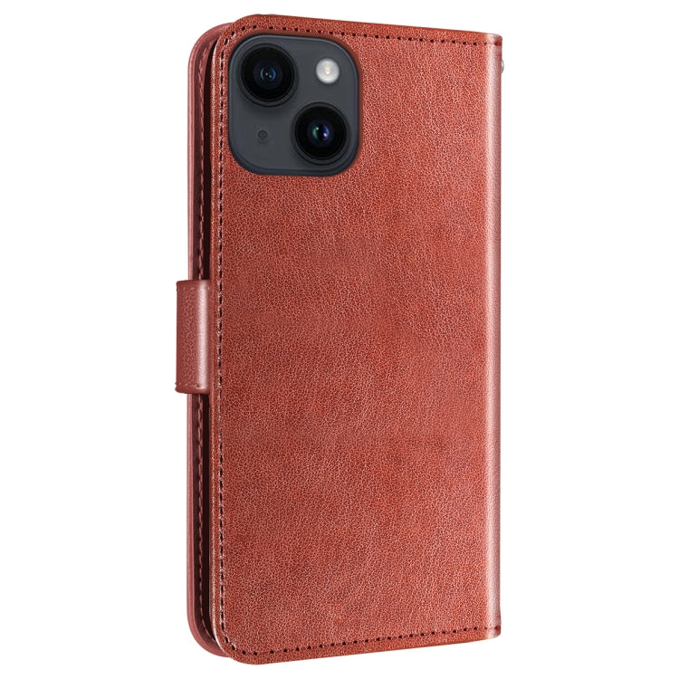 For iPhone 14 / 13 Lace Lotus Embossing Flip Leather Phone Case