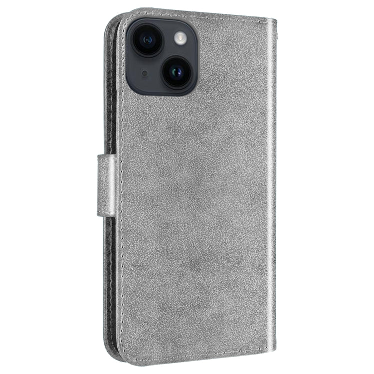 For iPhone 14 Plus Lace Lotus Embossing Flip Leather Phone Case