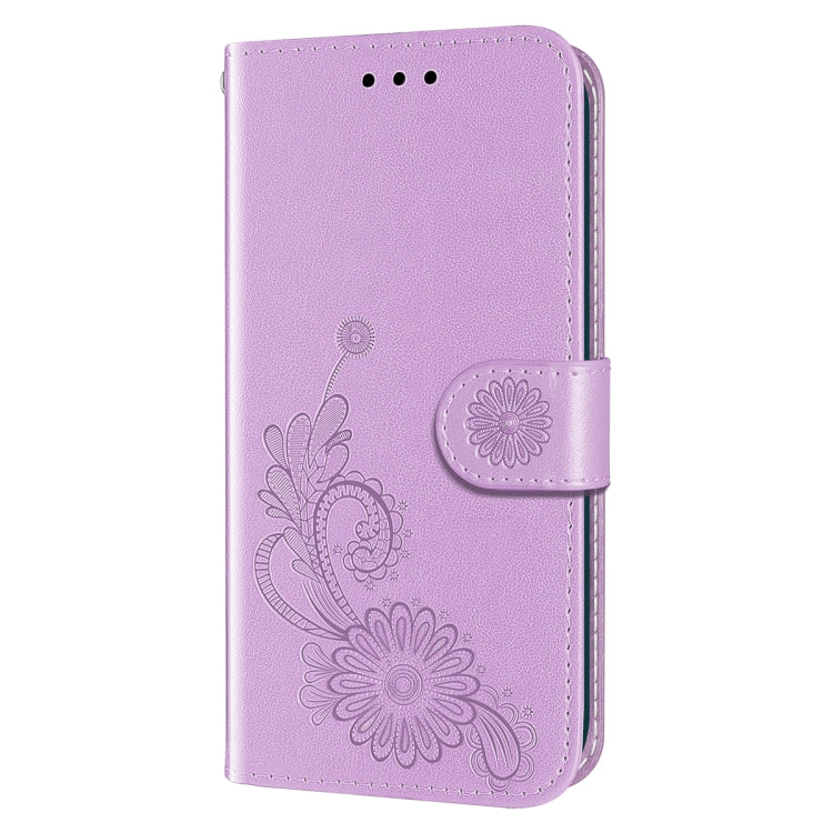 For iPhone 14 Pro Lace Lotus Embossing Flip Leather Phone Case