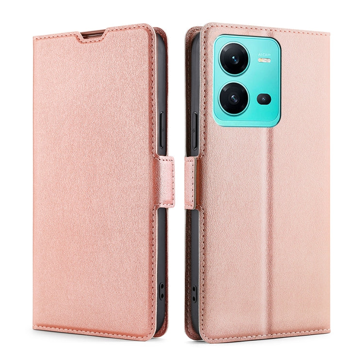 For vivo V25 5G/V25e 5G Ultra-thin Voltage Side Buckle Horizontal Flip Leather Phone Case
