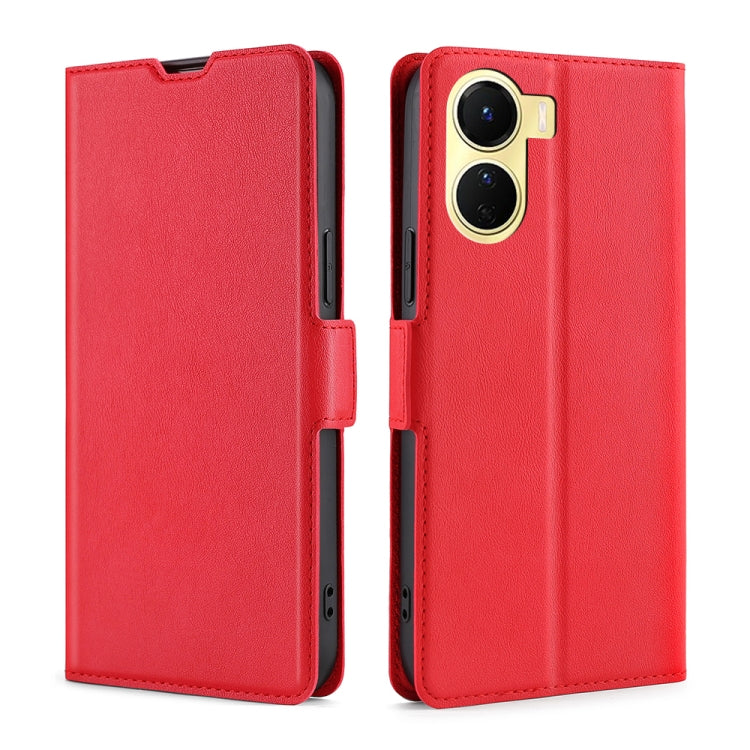 For vivo Y16 4G/Y02s 4G Ultra-thin Voltage Side Buckle Horizontal Flip Leather Phone Case