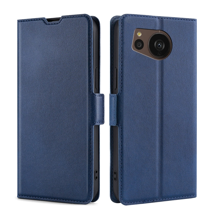 For Sharp Aquos sense7 Plus Ultra-thin Voltage Side Buckle Horizontal Flip Leather Phone Case