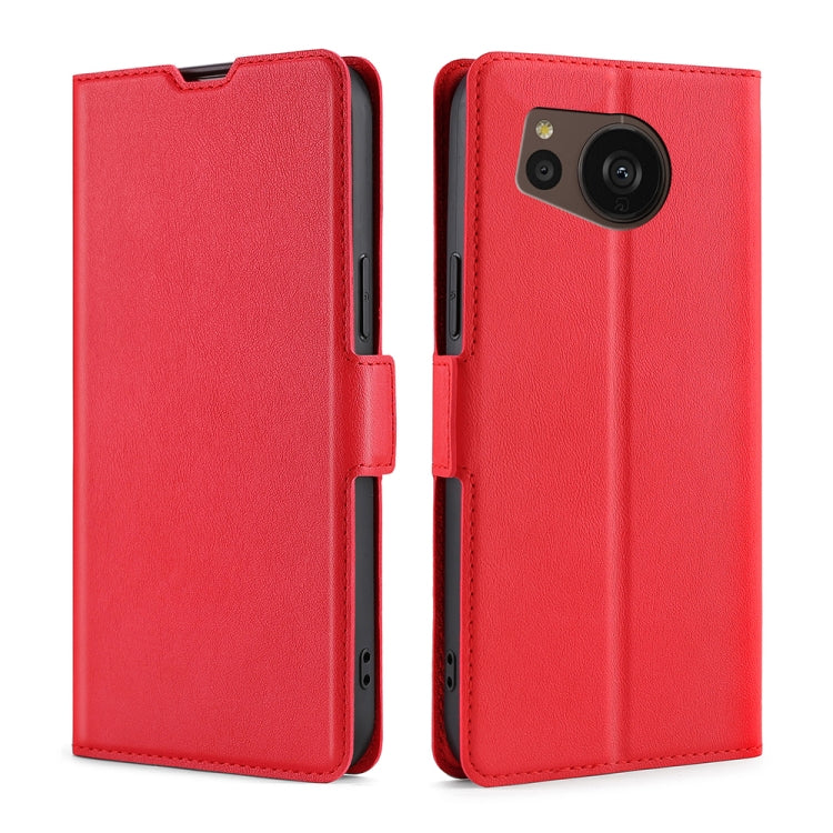 For Sharp Aquos sense7 Plus Ultra-thin Voltage Side Buckle Horizontal Flip Leather Phone Case