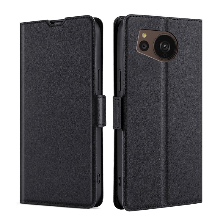 For Sharp Aquos sense7 Plus Ultra-thin Voltage Side Buckle Horizontal Flip Leather Phone Case
