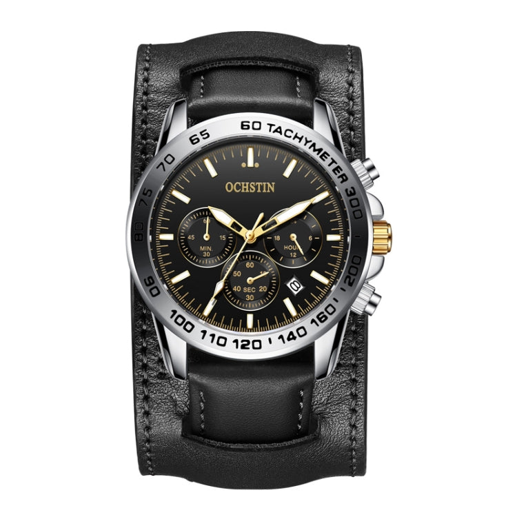 Ochstin 7234 Multifunctional Business Leather Wrist Wrist Waterproof Quartz Watch