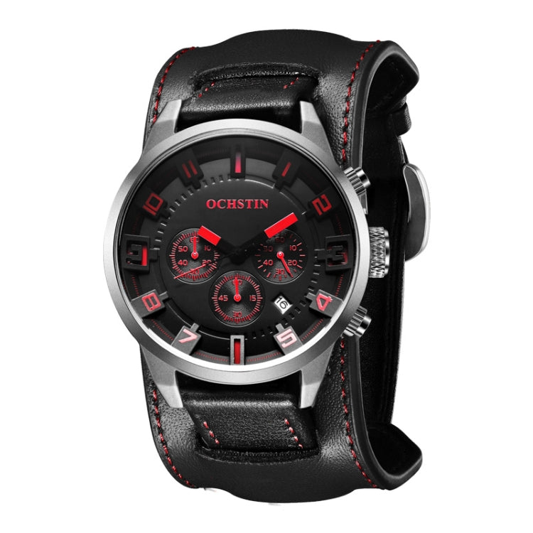 Ochstin 7236 Multifunctional Business Leather Wrist Wrist Waterproof Quartz Watch