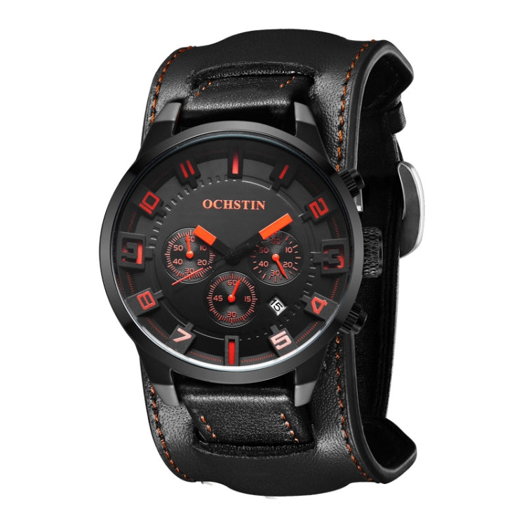 Ochstin 7236 Multifunctional Business Leather Wrist Wrist Waterproof Quartz Watch