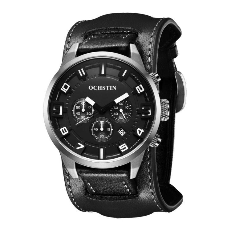Ochstin 7236 Multifunctional Business Leather Wrist Wrist Waterproof Quartz Watch