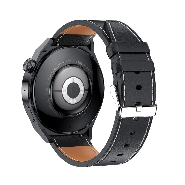 Ochstin 5HK46P 1.36 inch Round Screen Leather Strap Smart Watch with Bluetooth Call Function