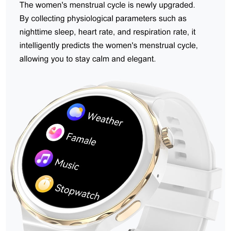 Ochstin 5HK43 1.32 inch Round Screen Smart Watch Supports Bluetooth Call Function/Blood Oxygen Monitoring, Strap:Silicone