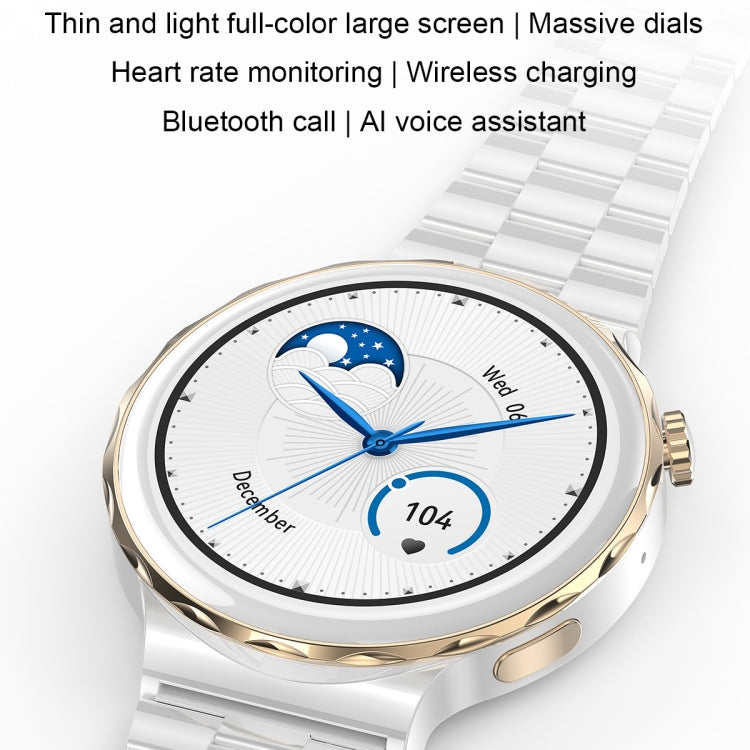 Ochstin 5HK43 1.32 inch Round Screen Smart Watch Supports Bluetooth Call Function/Blood Oxygen Monitoring, Strap:Leather