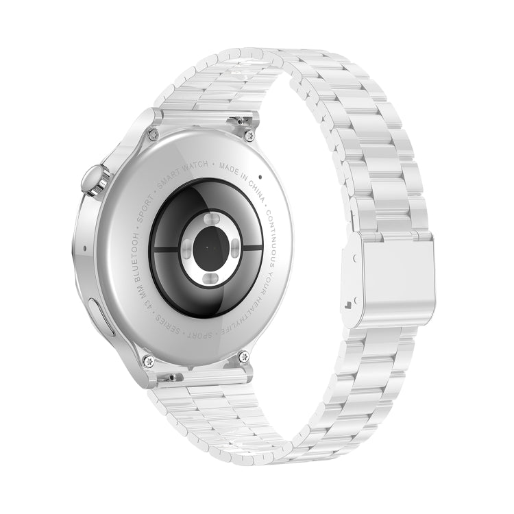 Ochstin 5HK43 1.32 inch Round Screen Smart Watch Supports Bluetooth Call Function/Blood Oxygen Monitoring, Strap:Steel