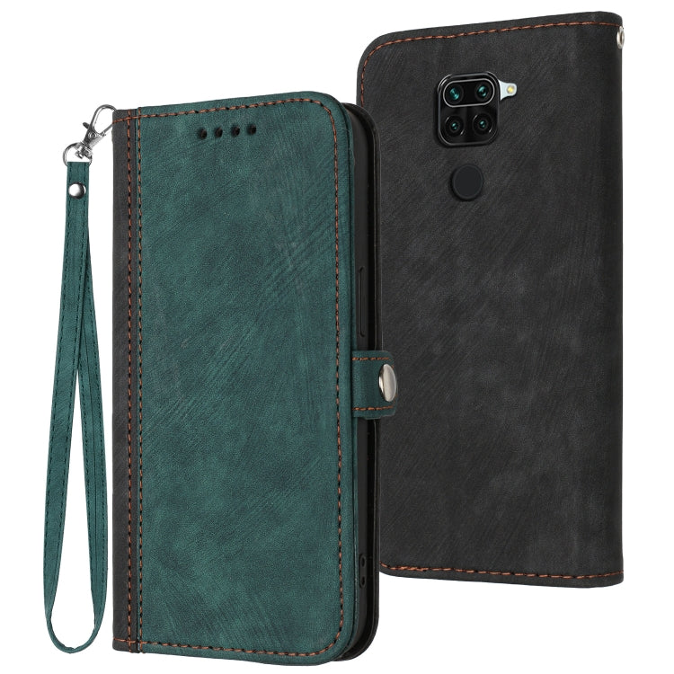 For Xiaomi Redmi Note 9 4G / 10X 4G Side Buckle Double Fold Hand Strap Leather Phone Case