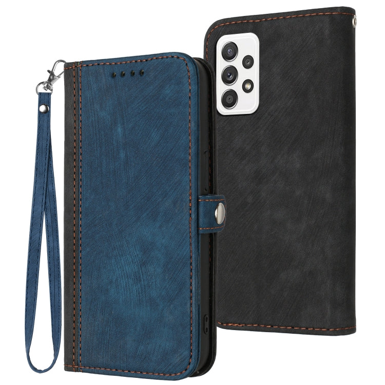 For Samsung Galaxy A53 5G Side Buckle Double Fold Hand Strap Leather Phone Case