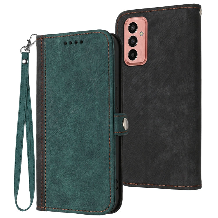 For Samsung Galaxy M13 Indian / F13 Side Buckle Double Fold Hand Strap Leather Phone Case