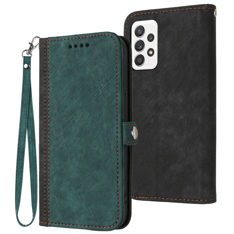 For Samsung Galaxy A23 4G Side Buckle Double Fold Hand Strap Leather Phone Case