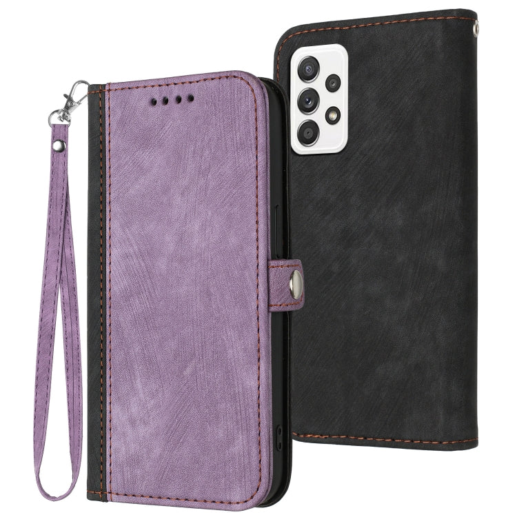 For Samsung Galaxy A23 4G Side Buckle Double Fold Hand Strap Leather Phone Case