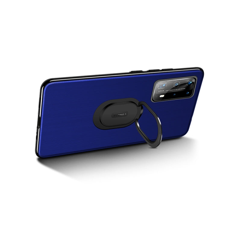 For Huawei P40 GKK Ultra-thin PC + Leather Protective Case with Magnetic Ring Holder