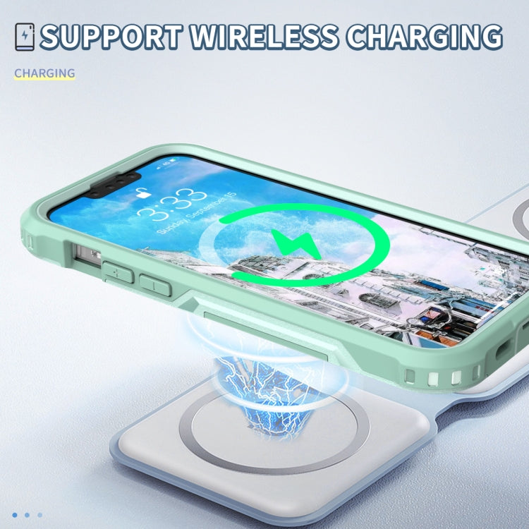 For iPhone 14 3 in 1 Soft TPU and Hard PC Phone Case