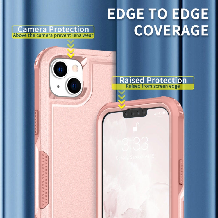 For iPhone 14 3 in 1 Soft TPU and Hard PC Phone Case