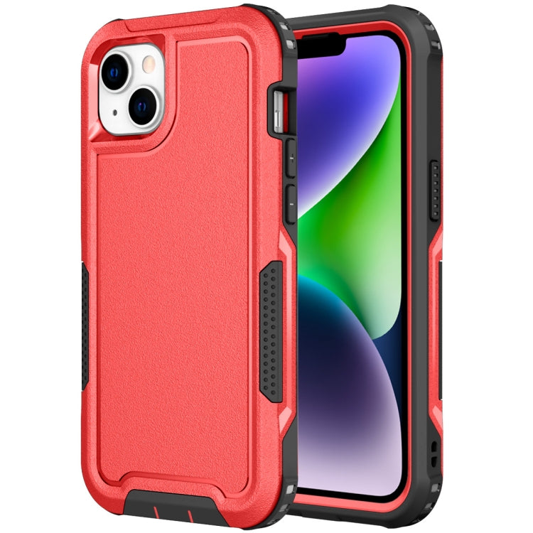 For iPhone 14 3 in 1 Soft TPU and Hard PC Phone Case