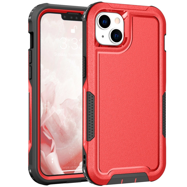 For iPhone 14 3 in 1 Soft TPU and Hard PC Phone Case