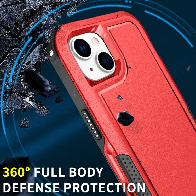 For iPhone 14 3 in 1 Soft TPU and Hard PC Phone Case