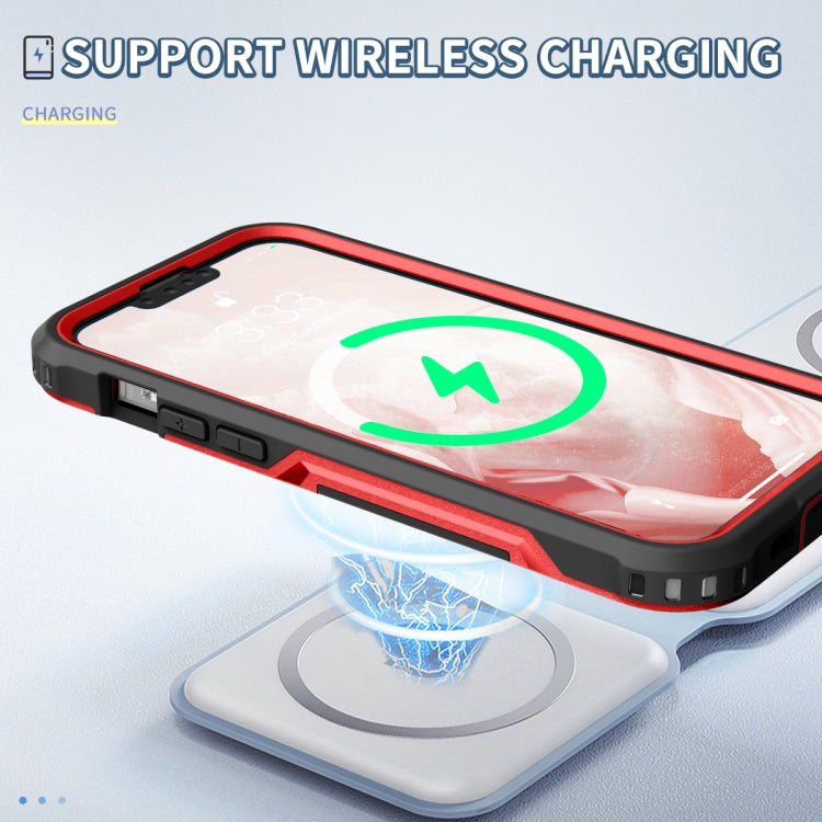 For iPhone 14 3 in 1 Soft TPU and Hard PC Phone Case