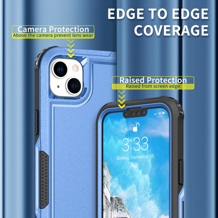 For iPhone 14 3 in 1 Soft TPU and Hard PC Phone Case
