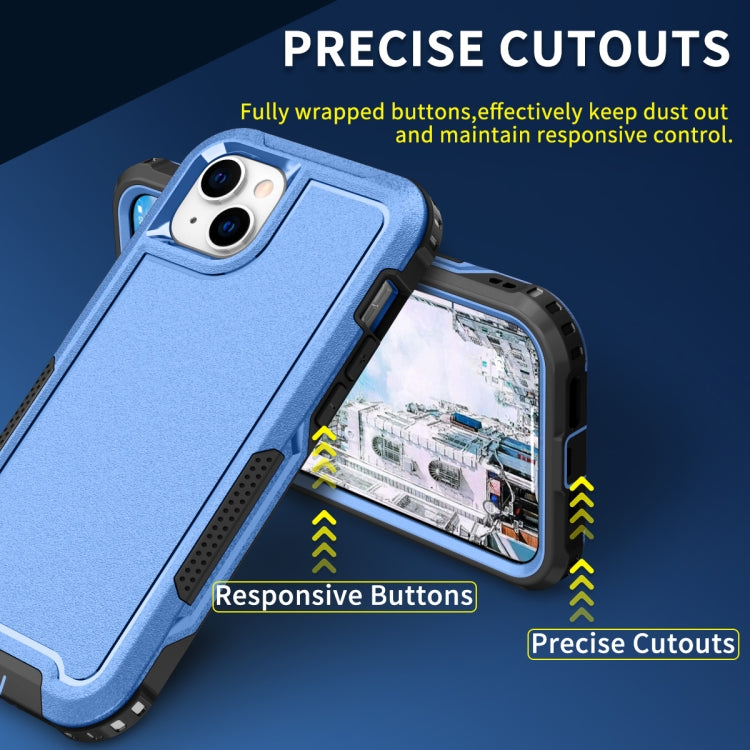 For iPhone 14 3 in 1 Soft TPU and Hard PC Phone Case