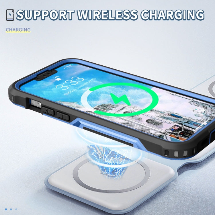 For iPhone 14 3 in 1 Soft TPU and Hard PC Phone Case