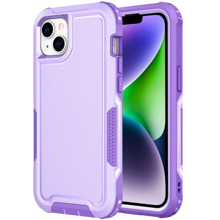 For iPhone 14 3 in 1 Soft TPU and Hard PC Phone Case