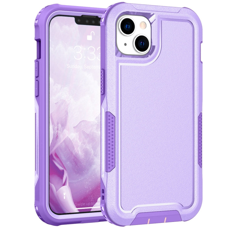 For iPhone 14 3 in 1 Soft TPU and Hard PC Phone Case