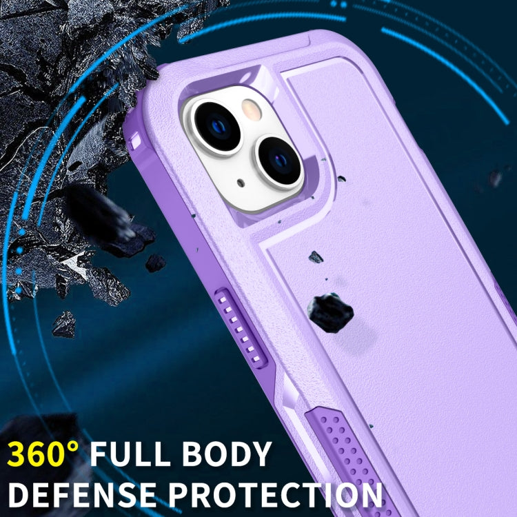 For iPhone 14 3 in 1 Soft TPU and Hard PC Phone Case