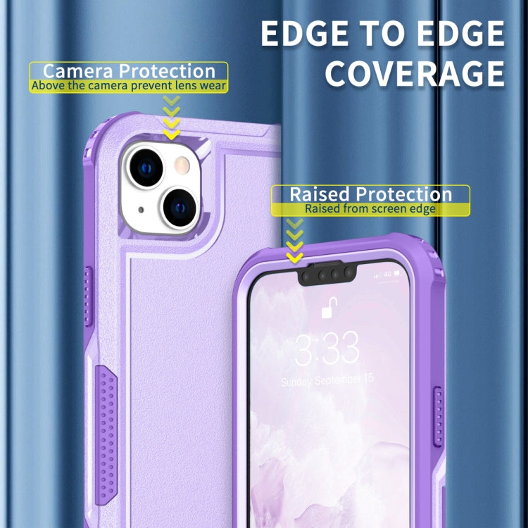 For iPhone 14 3 in 1 Soft TPU and Hard PC Phone Case